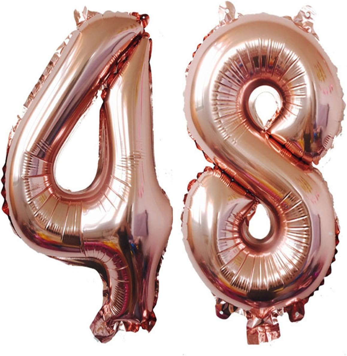40inch Rose Gold Foil 48 Helium Jumbo Digital Number Balloons, 48th Birthday Decoration for Women or Men, 48 Birthday Party Supplies
