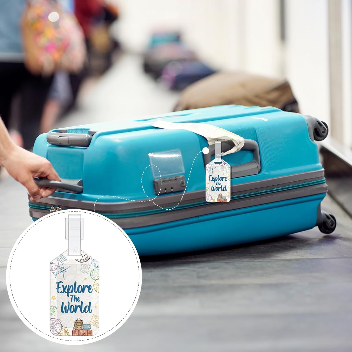 Kajaia 12 Pcs Let the Adventure Begin Luggage Tag Baggage Tags Identifiers Travel Bag Tags for Luggage Name ID Label for Suitcases Men Women Funny Wedding Guests Birthday Gifts