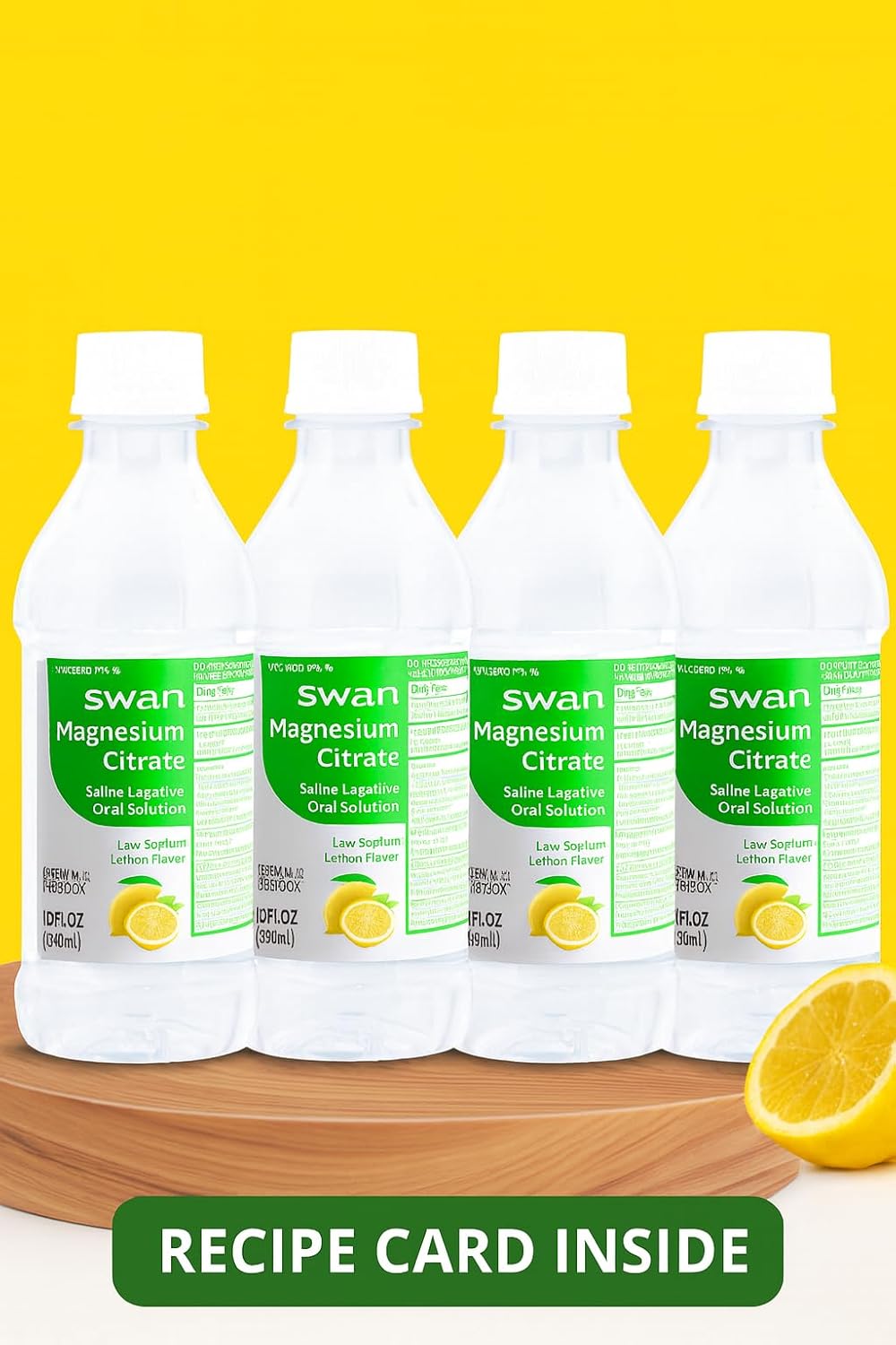 Masterpax Wellness Reset Gift Bundle – Includes Four Swan Magnesium Citrate - Lemon 10 oz Bottles + Mystery Recipe Card – Curated & Shrink-Wrapped image 4 of 8 B0CK9NNLKL