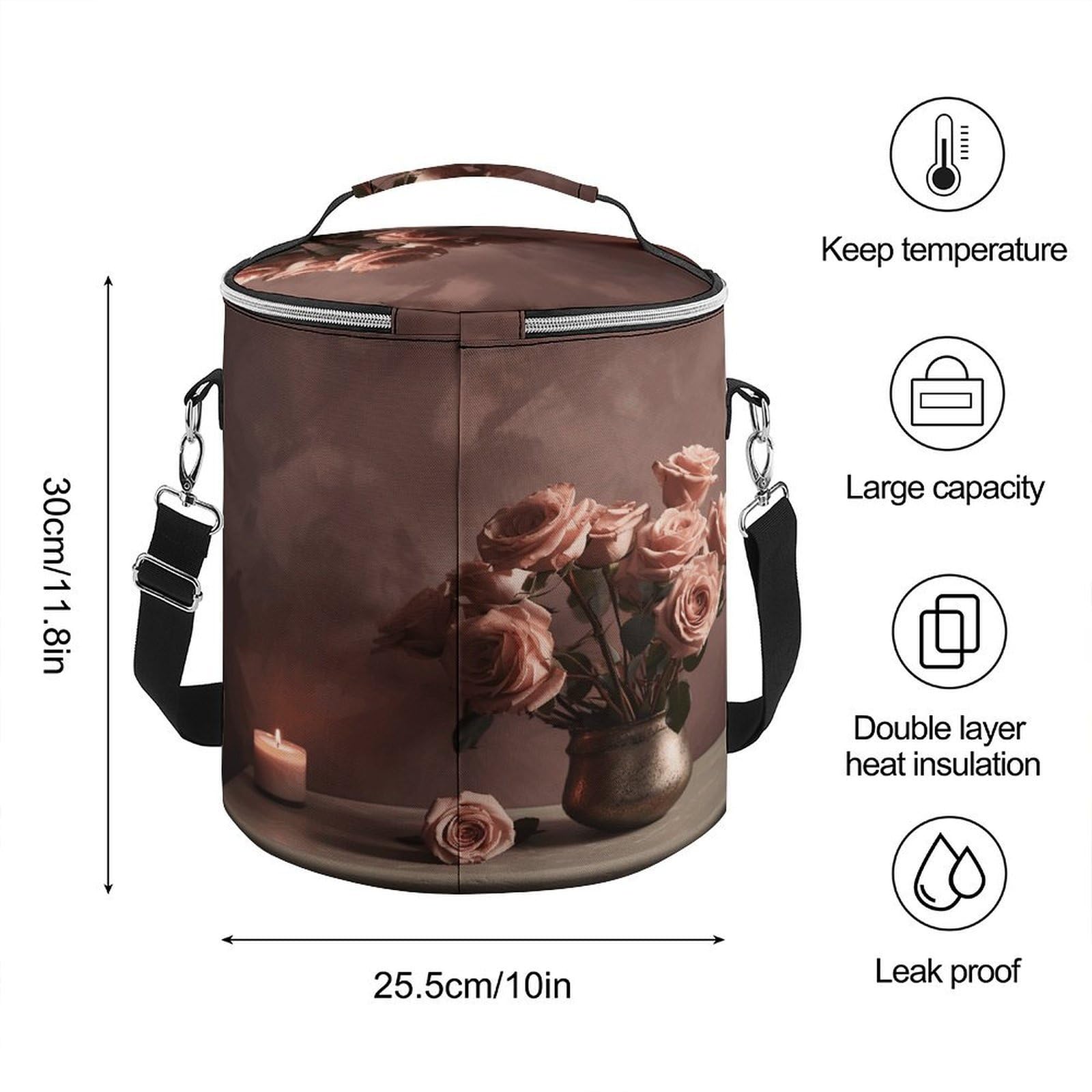 Glacière souple multi-poches, sac de plage isotherme anti-fuite et pliable pour la plage, les voyages, le travail