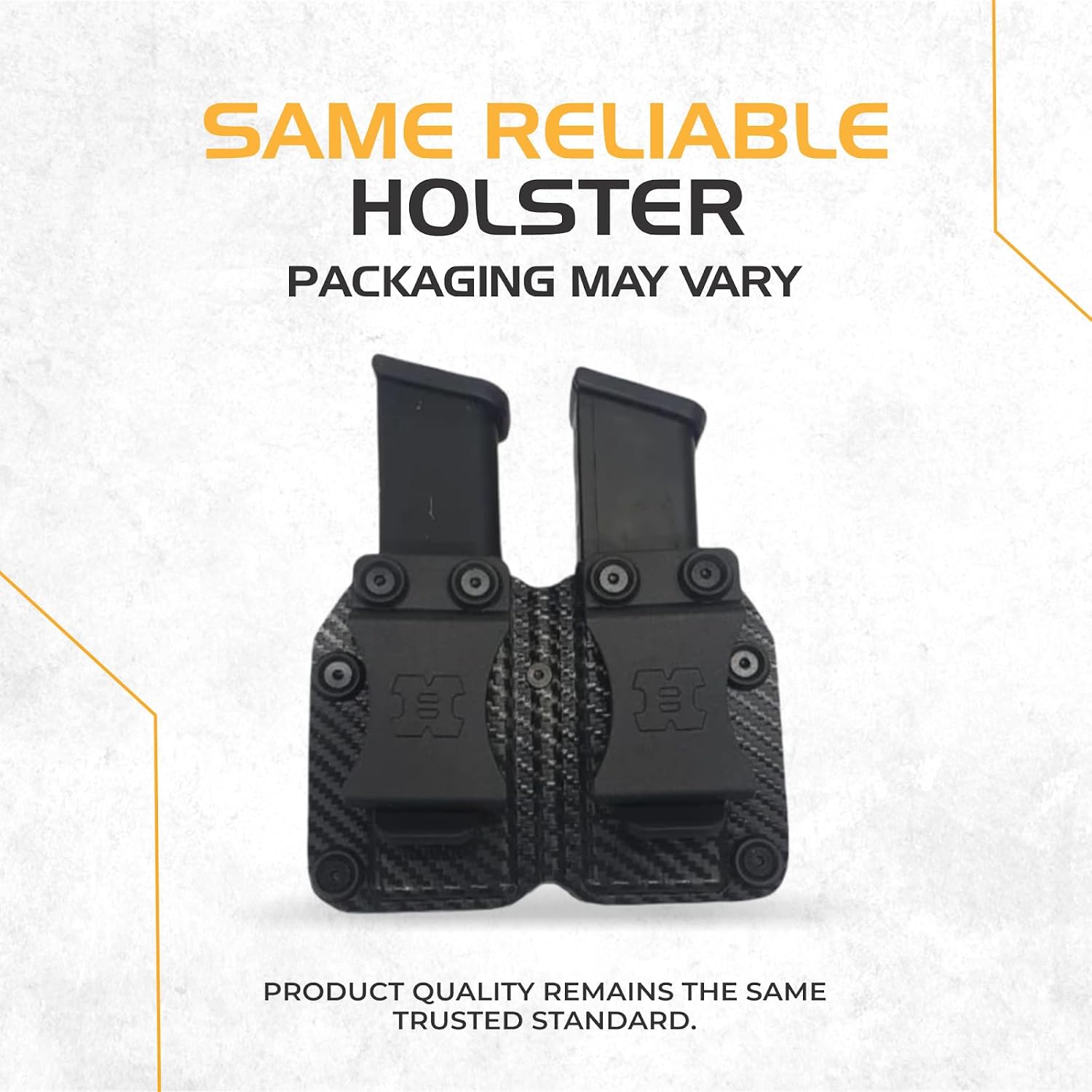Houston - Double Kydex Magazine Pouch Case for Glock 9mm / 40 Cal - Multi-Use Holster Belt Loop - Double Mag Case
