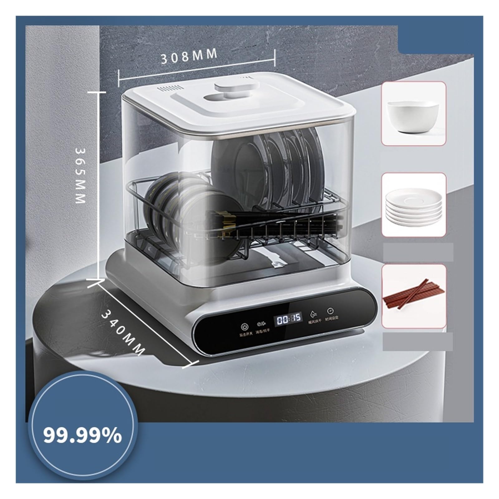 Lave-vaisselle automatique mini armoire de désinfection bureau séchoir haute température vapeur compact