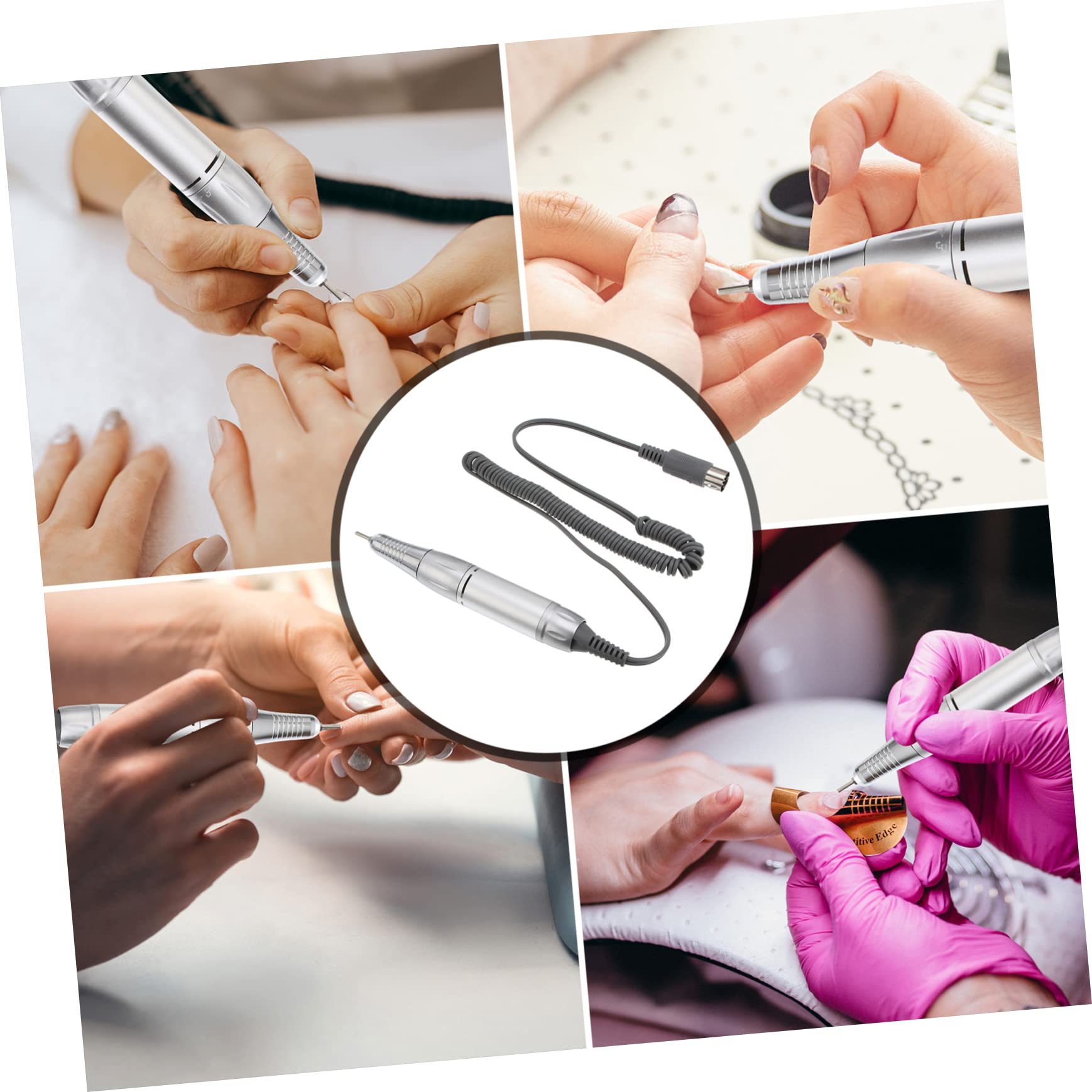 Manico per Trapano per Unghie Elettrico 202, Penna Manipolo Leggero e Silenzioso per Manicure e Pedicure Professionale, Accessorio Resistente per Modellare e Limare Unghie