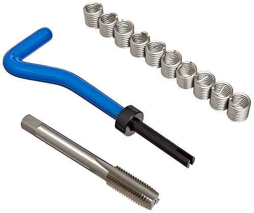 Miniatura 7 de E-Z Lok EK30820 - Juego de insertos roscados helicoidales, acero inoxidable 304, tamaño de rosca 1/4"-28, longitud instalada 0.500" (paquete de 10)