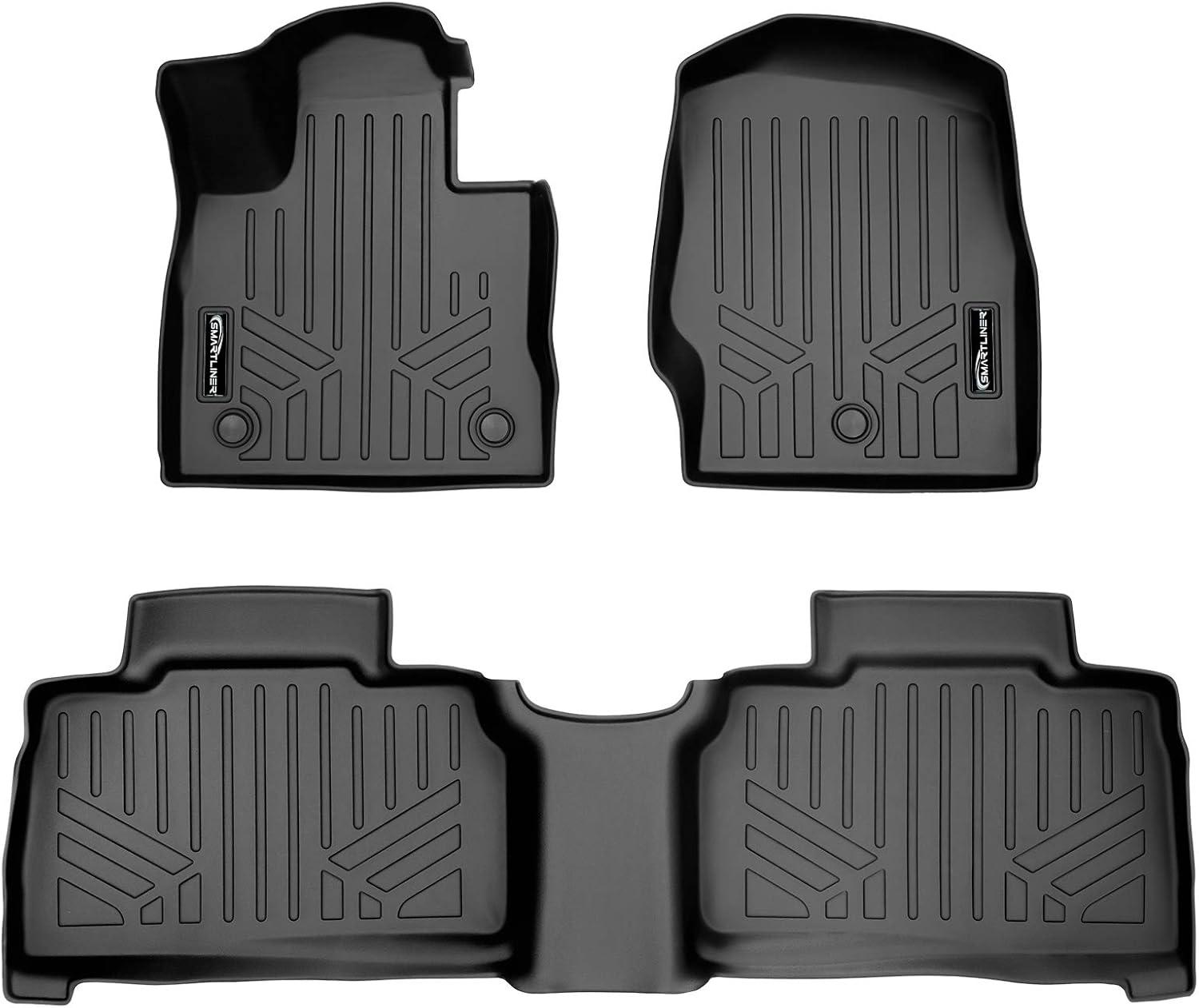 SMARTLINER All Weather Custom Fit Floor Mats 2 Row Liner Set Compatible with 2020-2023 Ford Explorer