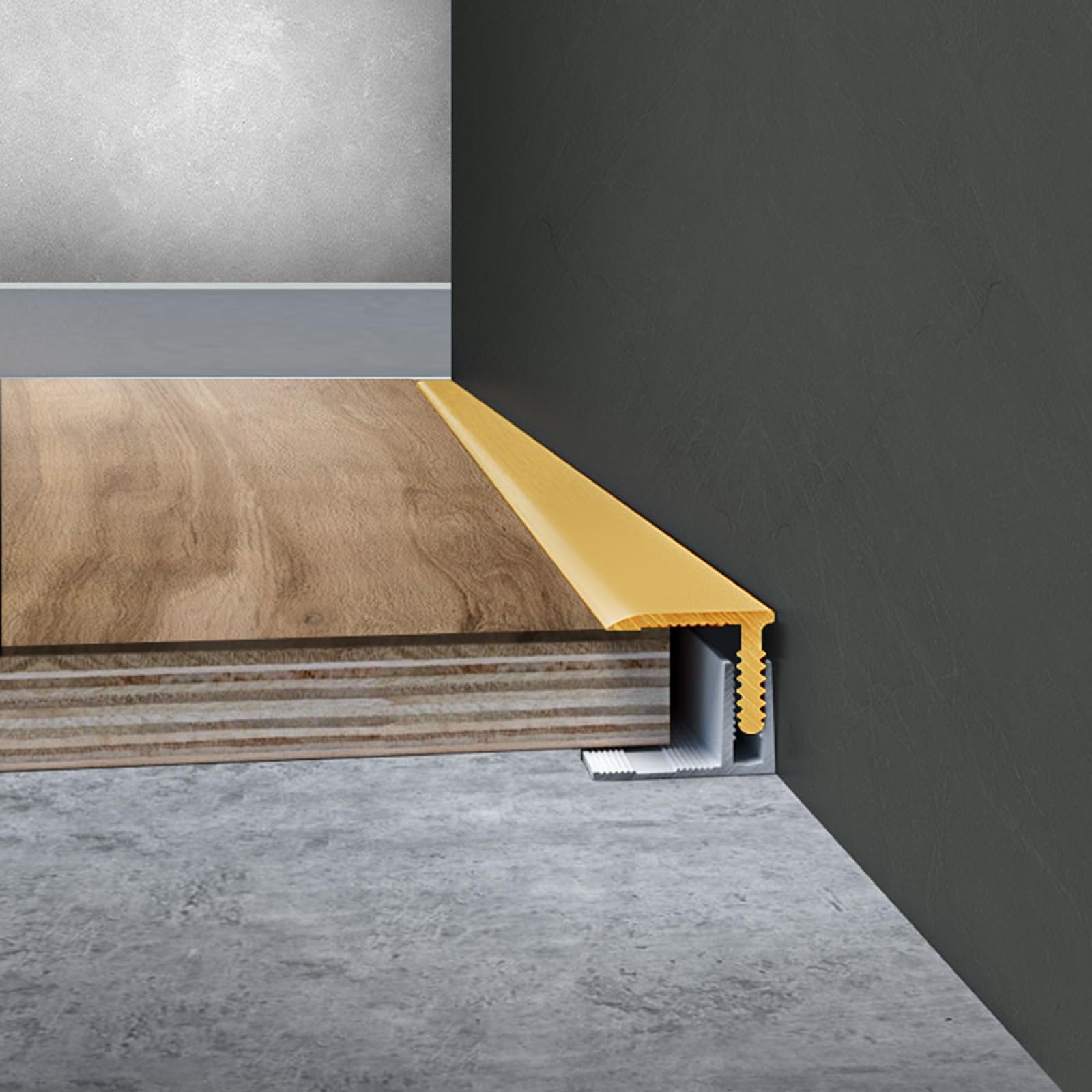 Revêtement de plancher de vinyle EZPLANK de 7,1 po x 48 po x 4,2 mm couleur chên