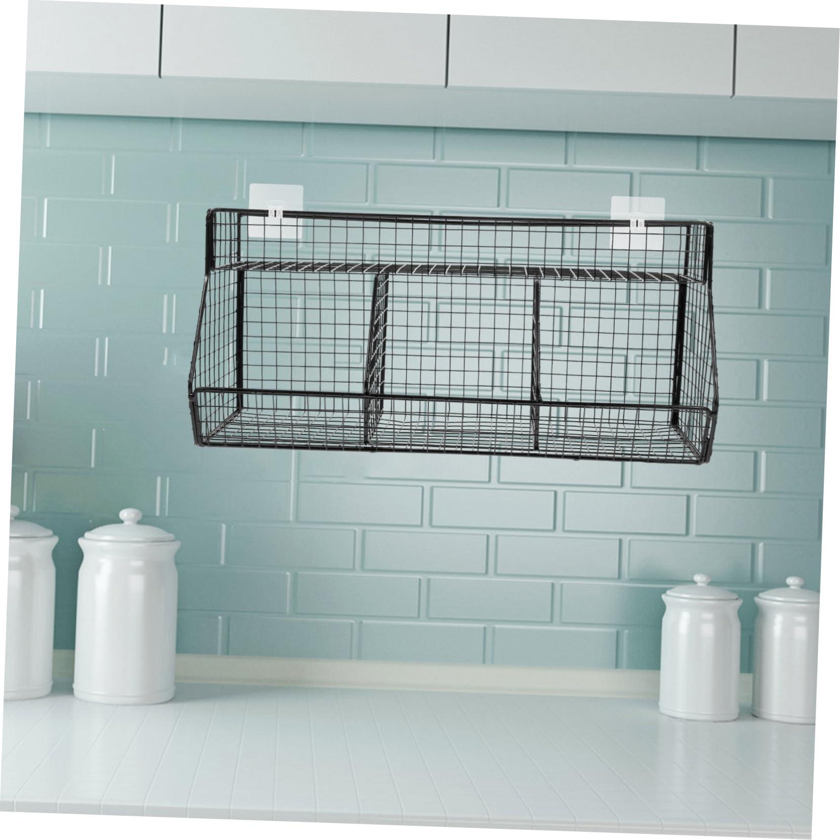 Ciieeo Cesta De Pared Para Cocina Cesta De Almacenamiento De Jengibre Ajo Y Cebolla Organizador Colgante De Alambre Para Frutas Y Verduras De Montaje En Pared 15.35 X 6.81 X 5.11 in