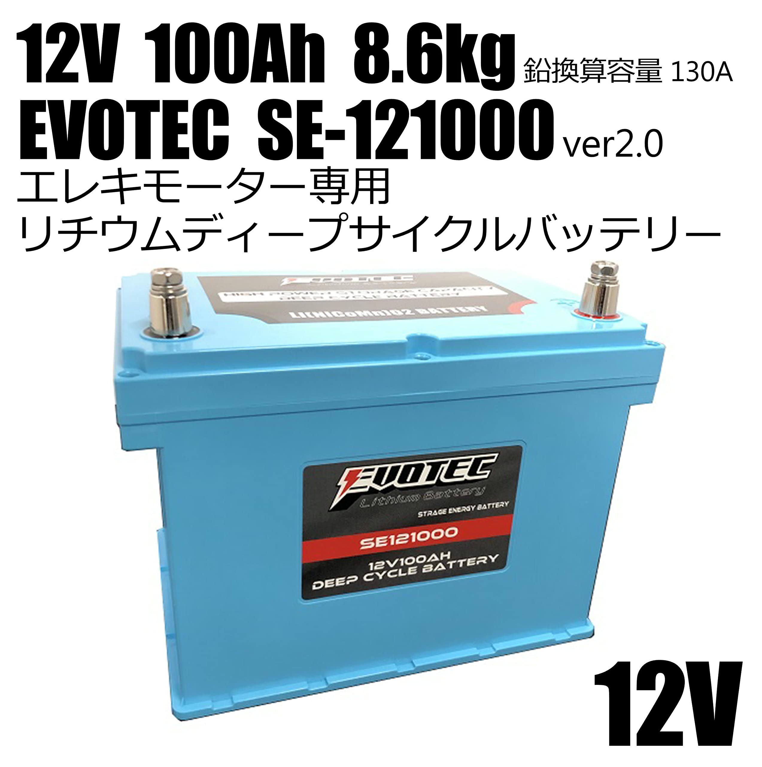 Amazon.co.jp: 12V 100Ah SE-121000 リチウムディープサイクル 