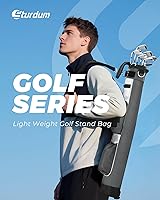 Vista 7 de Bolsa de golf ligera con soporte de Sturdum, bolsa de golf portátil con bolsillo enfriador aislado, fácil de transportar e ideal para campo