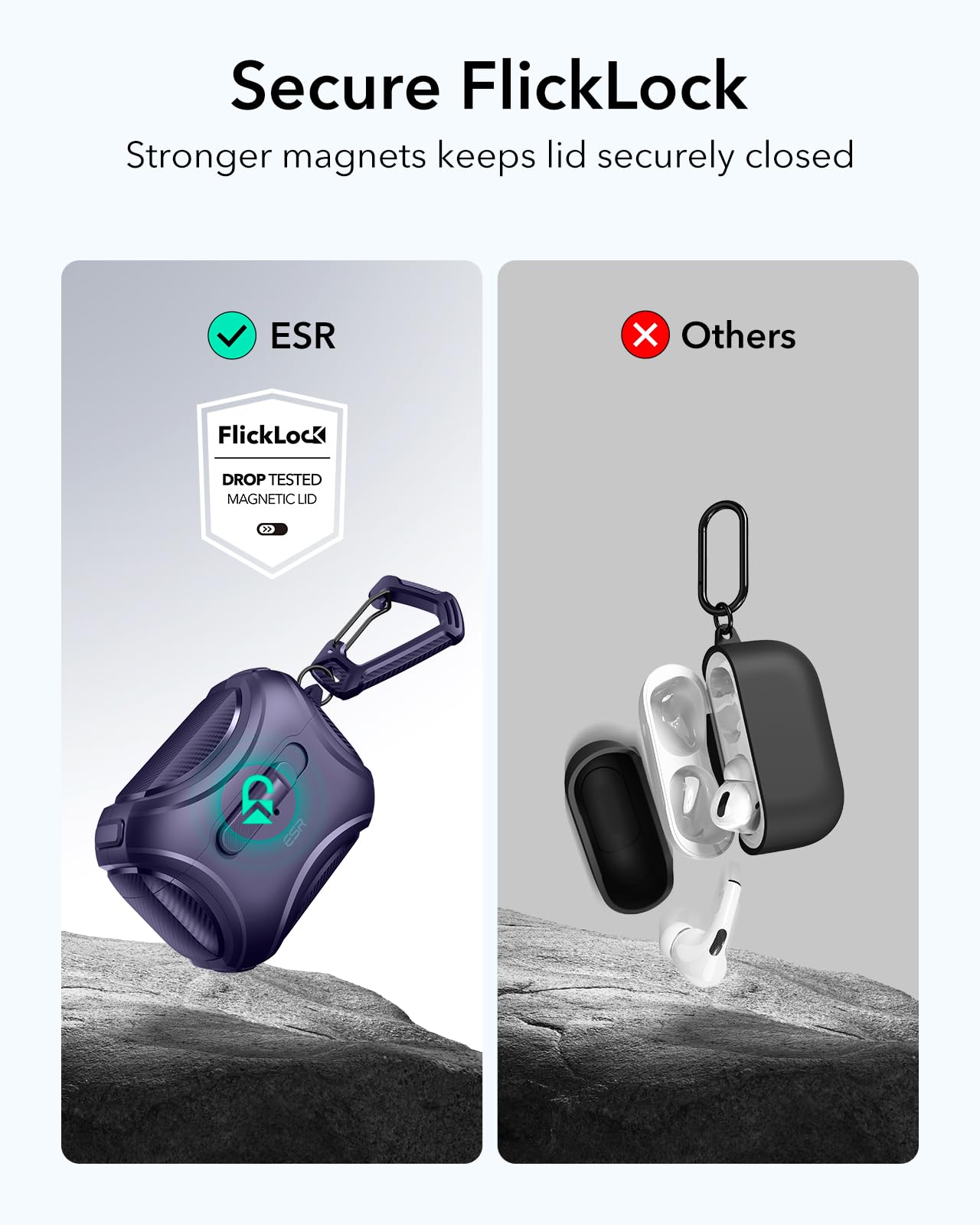 ESR for AirPods Pro 2 Case (2023/2022/2019, 2nd/1st Gen), Compatible with AirPods Pro 2nd Generation (USB-C/Lightning Cable) - Image 3