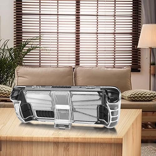 Miniatura 3 de Keruixin Funda transparente para cubierta de vapor con soporte funda protectora de policarbonato y poliuretano termoplástico con soporte para
