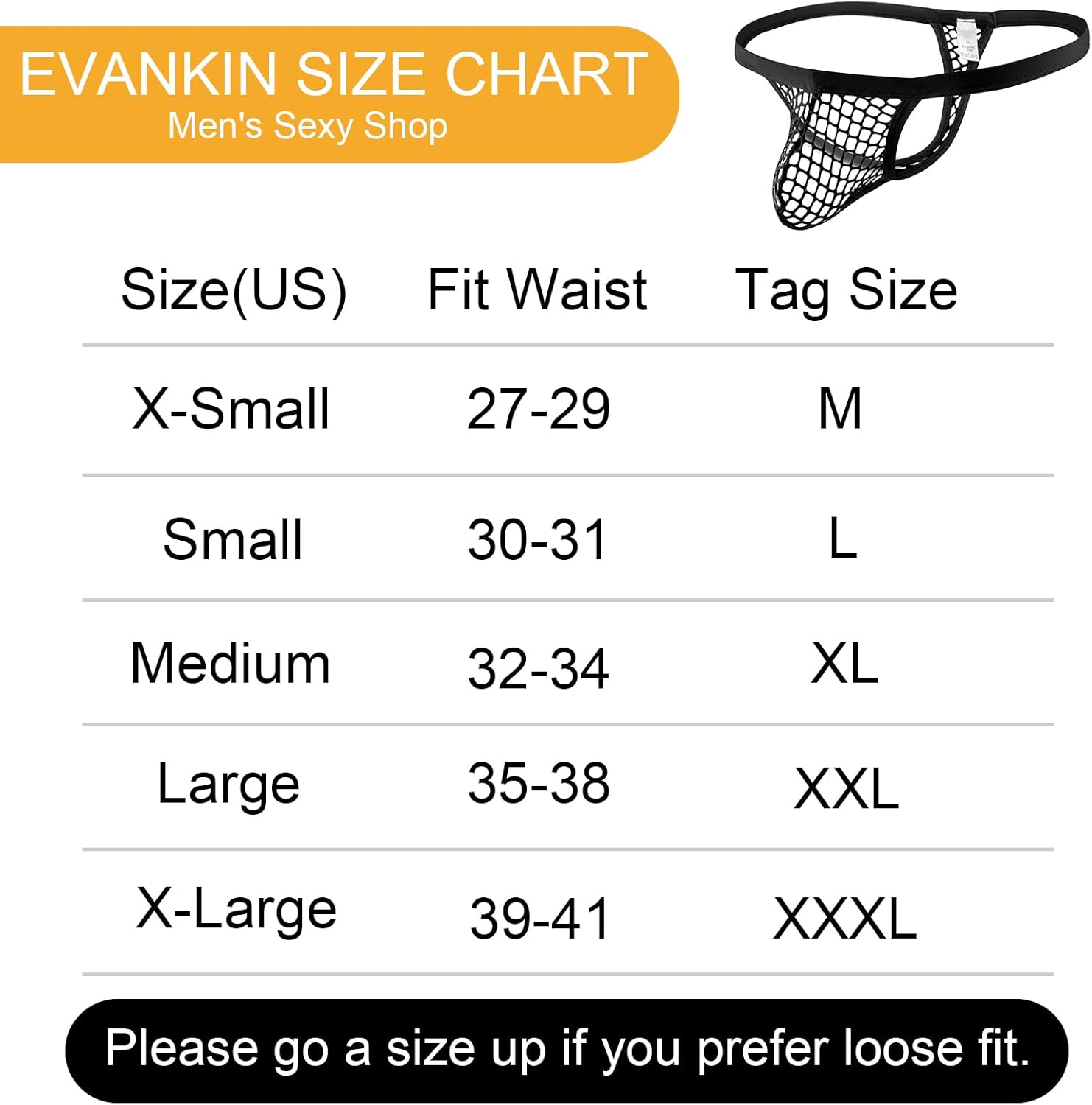 Evankin Men's Fishnet Underwear Mesh Sexy G-Strings See Through Thongs Bikini Pouch Underpants Breathable T-back - Image 3