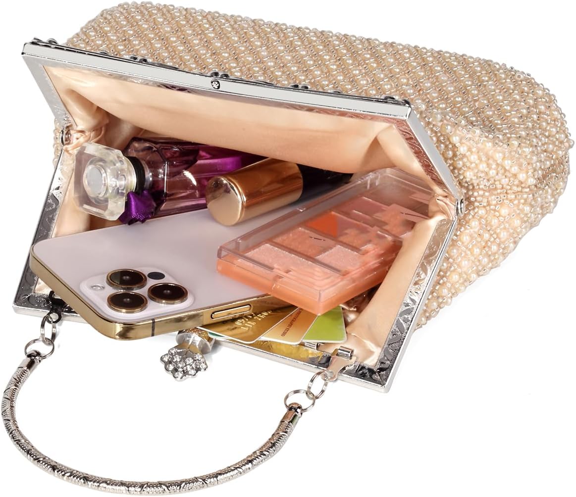 1920s Vintage Style Solid Color Beaded Evening Bag Simple Elegant Women's Clutch Suitable for Weddings, Parties - Image 5