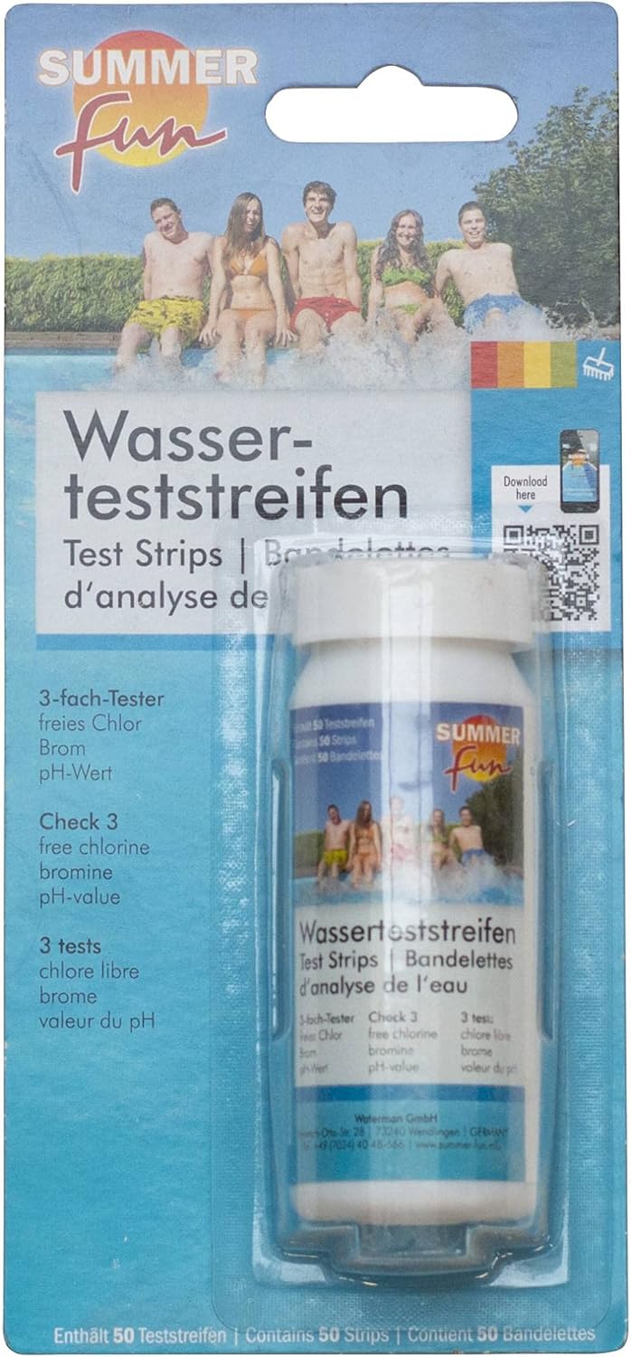 Wasserteststreifen (50 Stück) pH/chlor/Brom Summer Fun Amazon.de
