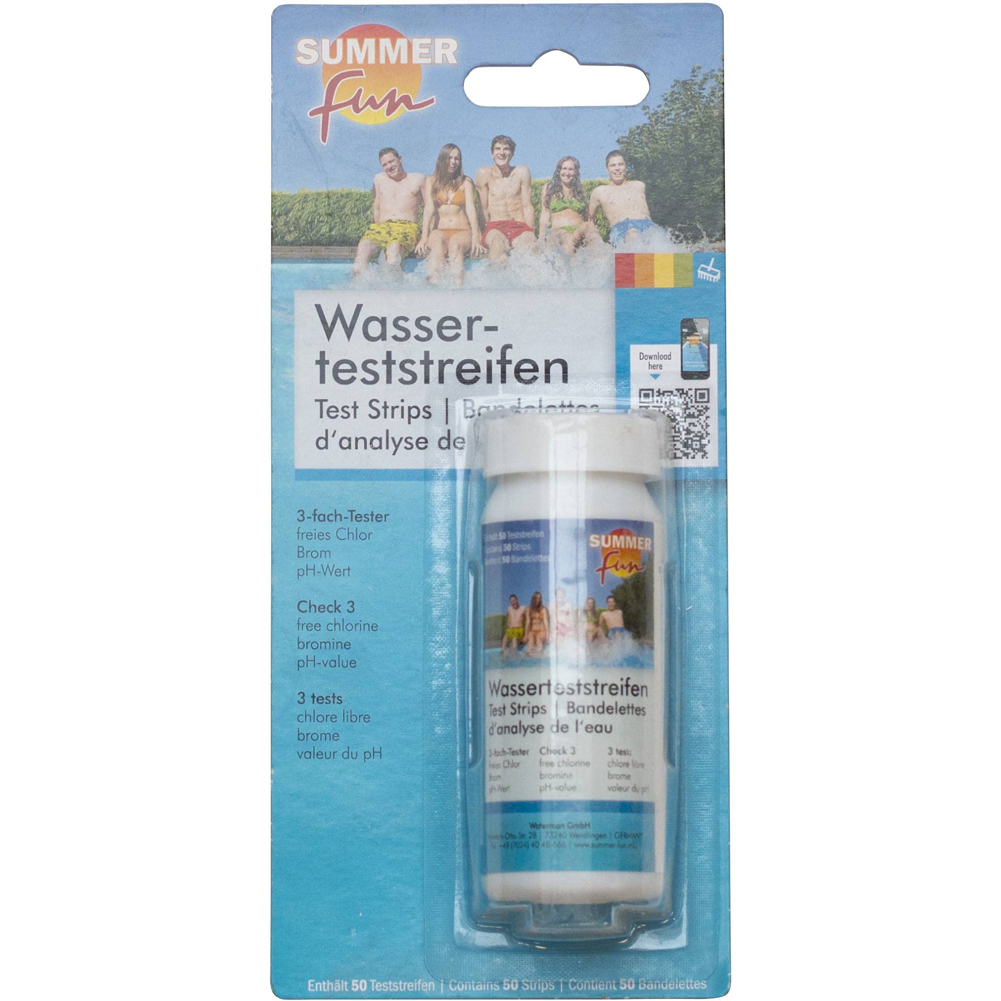 Summer Fun Wasserteststreifen Wasserteststreifen, 50 Stück