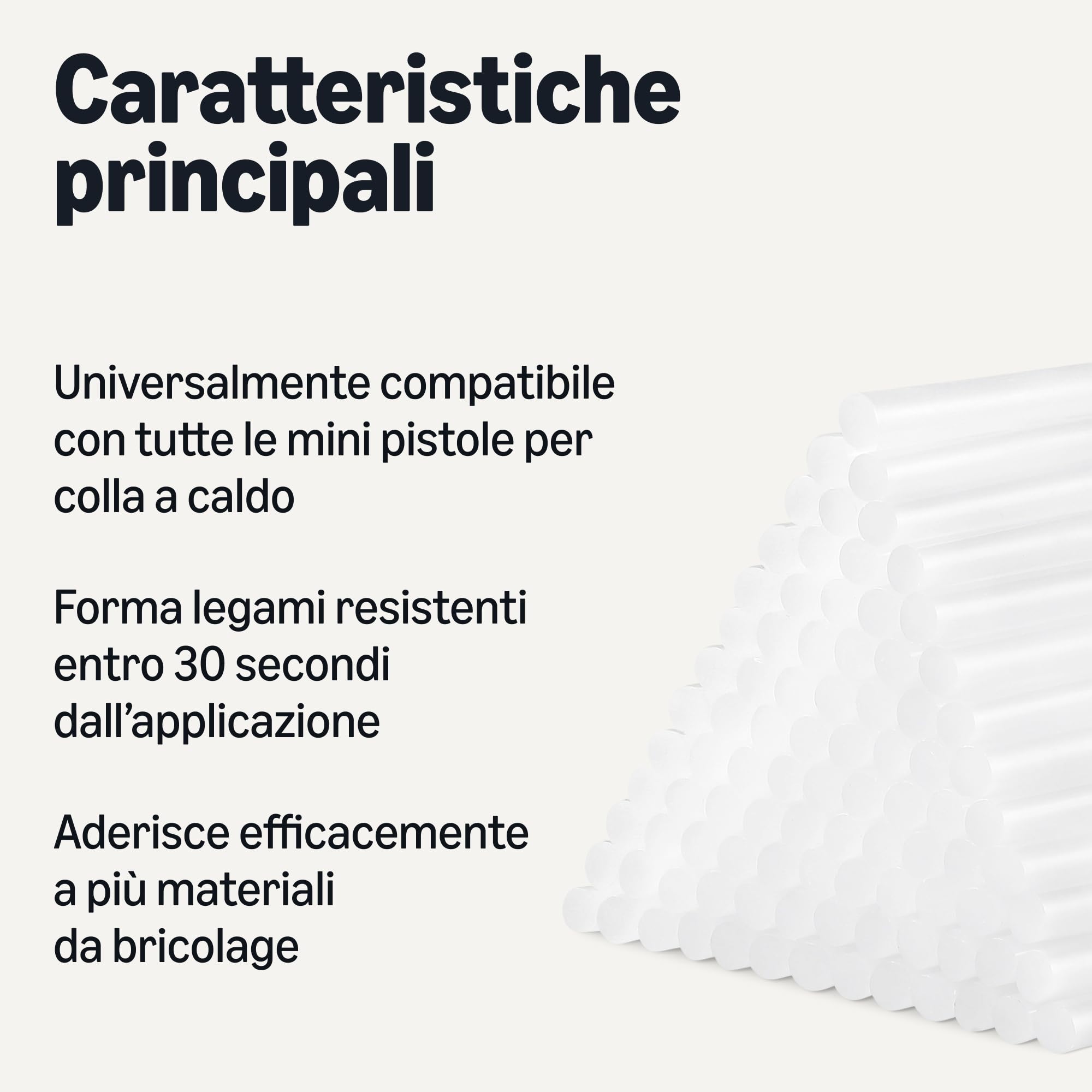 Amazon Basics Bastoncini di colla a caldo, formato mini (10,16 x 0,68 cm), confezione da 100, Trasparente