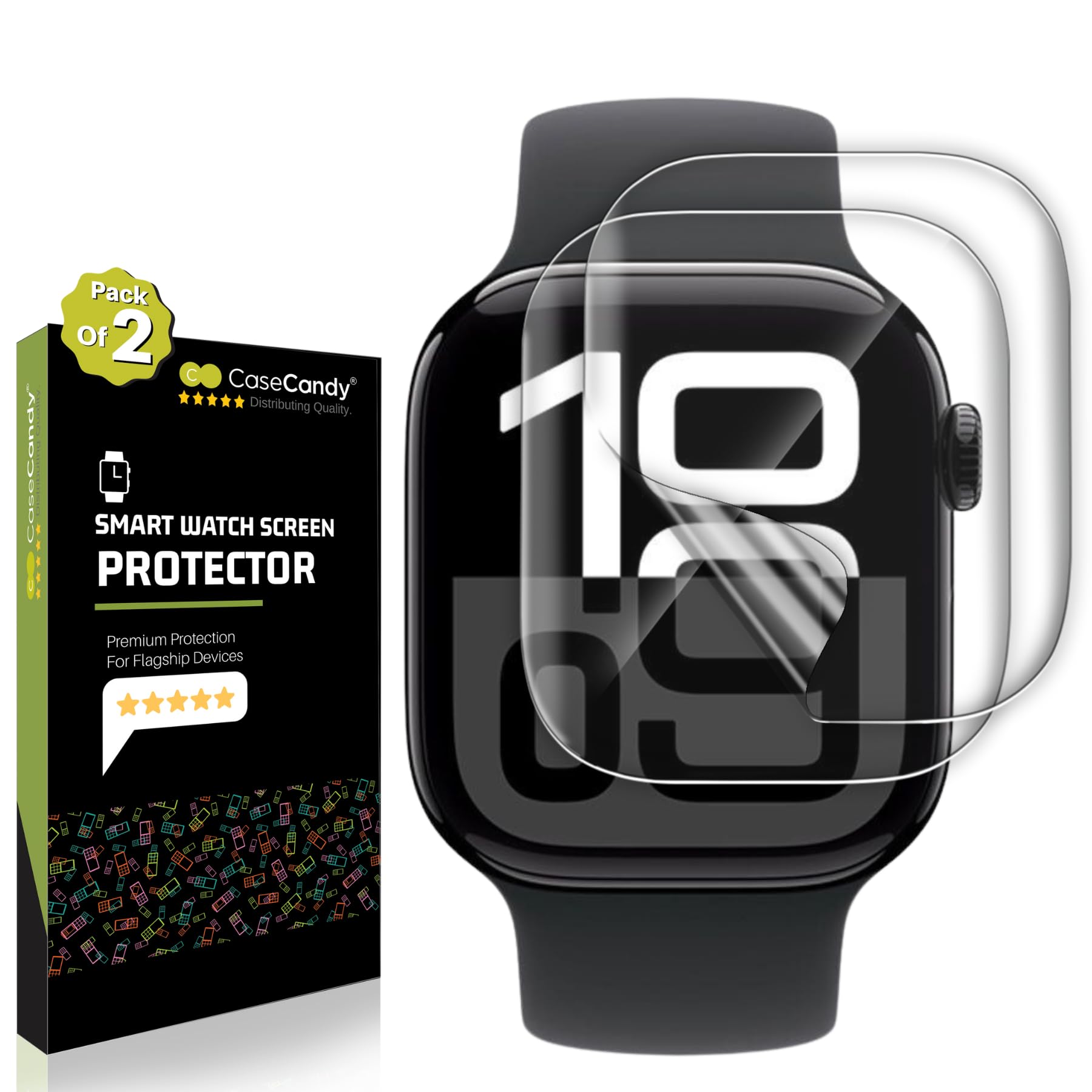 Casecandy – (2 Pack Screen Protector for Apple Watch Series 10 46mm | HD Screen Guard for Apple Watch 46mm Series 10 – HD/Easy Installation Kit (B0DH9QJ5DF) Amazon Price History, Amazon Price Tracker