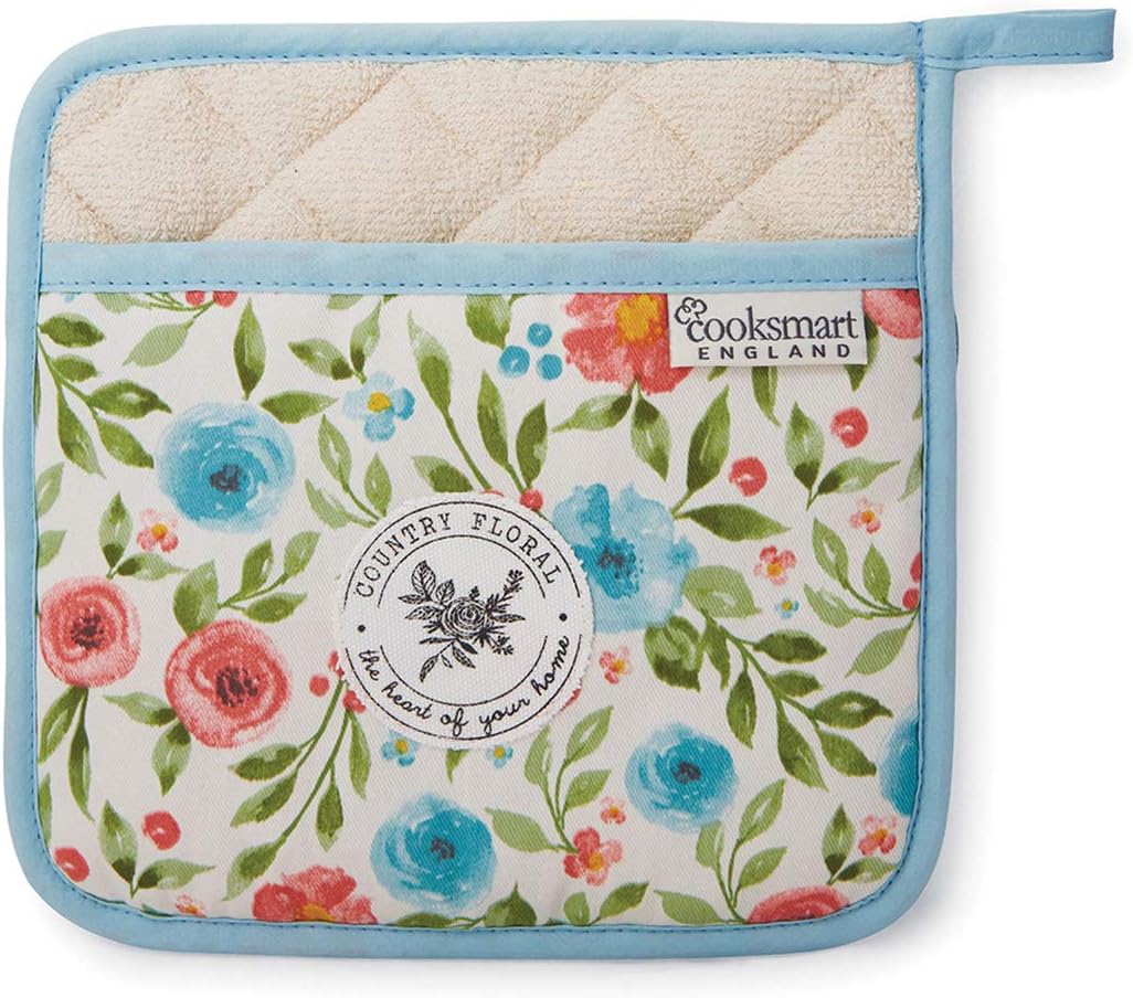 Cooksmart PH1382 Country Floral Pot Holder Amazon.co.uk Home & Kitchen