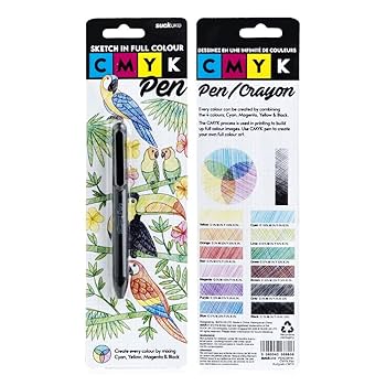 Amazon | Suck UK CMYK ボールペン 4つの格納式カラーインク