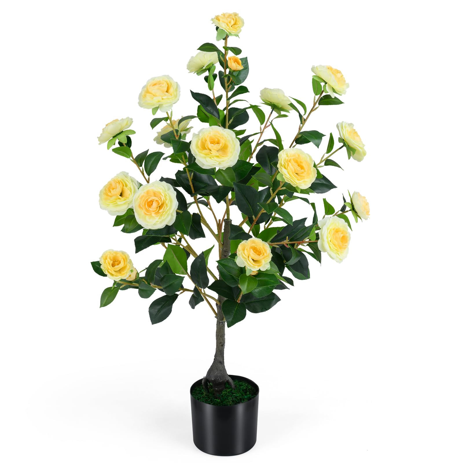 Goplus 35.5 Artificial Camellia Tree