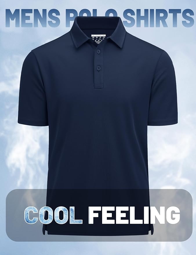 Polo para hombre manga corta azul talla L miniatura 7