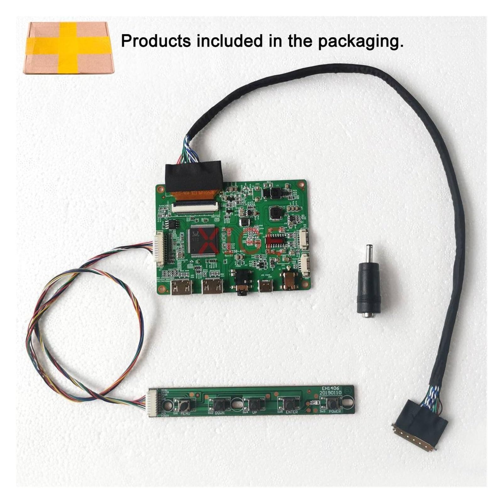Placa Controladora De Matriz LCD Compatible con LTN173KT01 LTN173KT02 LTN173KT03 Kit 40 Pin LVDS 17,3 "Pantalla De Ordenador Portátil HDMI-Mini USB Micro 1600 * 900 Accesorios(For LTN173KT02-D01)