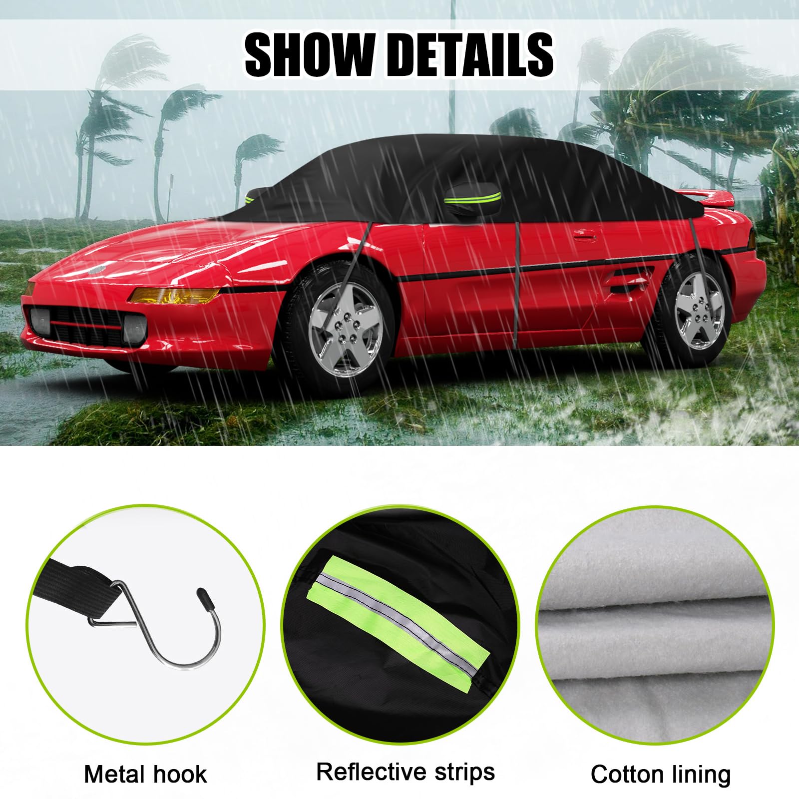 Copertura Mezza Auto Per Toyota MR2 / MRS 1999-2007 – Impermeabile, Riflettente, Protezione Da Neve E Polvere