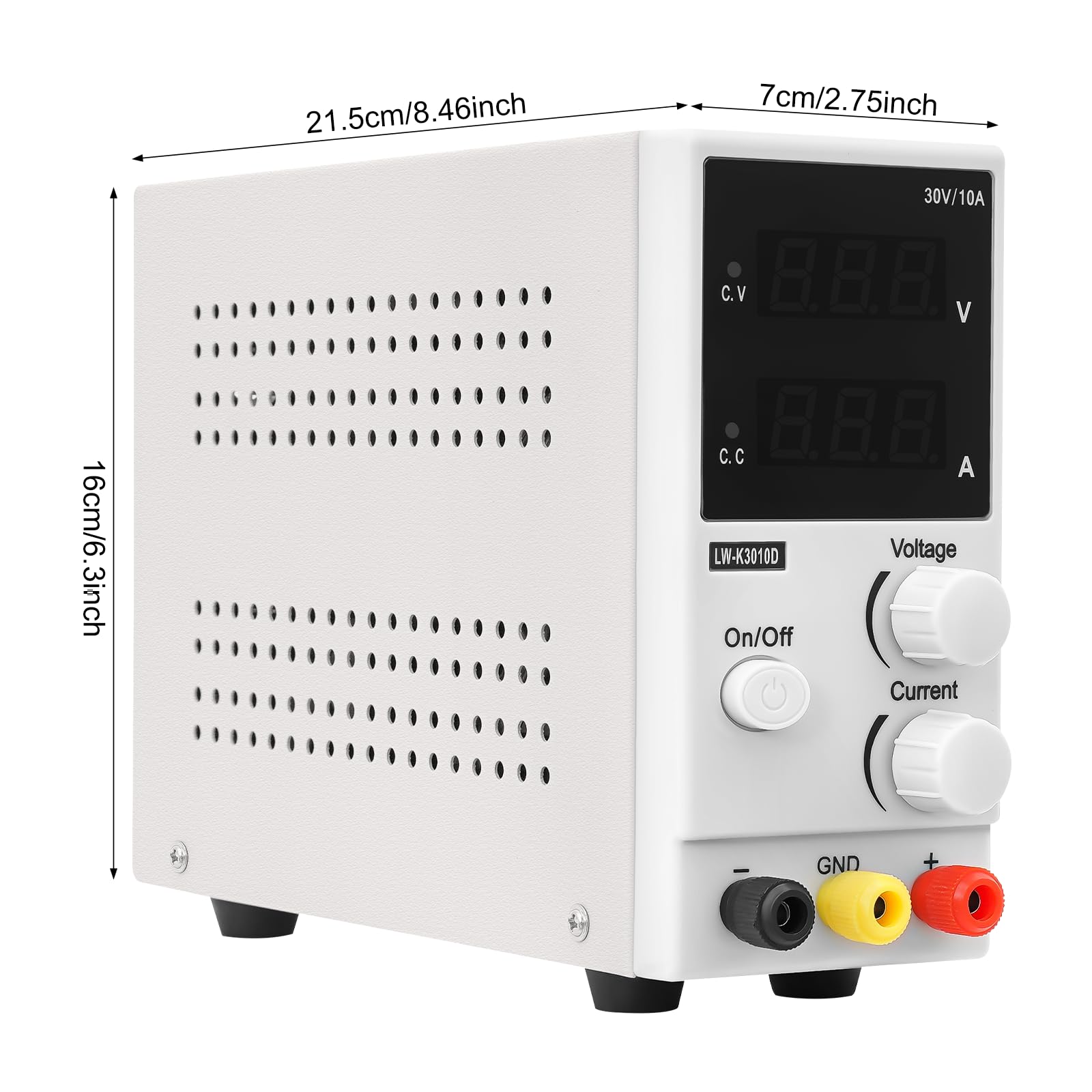 Labornetzteil 30V 10A Schaltnetzteil Labornetzgerät LW-K3010D Variable DC Power Supply - Präzise Digitale Geregelte Stromversorgung für Labor Überlastschutz, Kompaktes Design