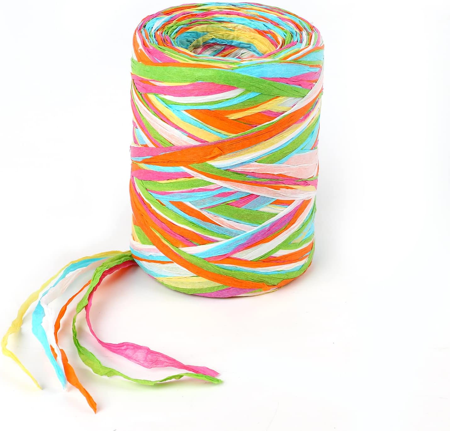 Amazon.com: 3 Rolls Colored Paper String Raffia Ribbon, 80 M/262 Feet ...