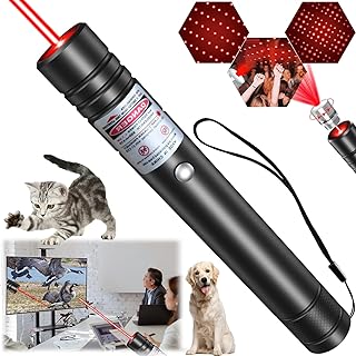 MEUSNO Lazer Pointer, Red Laser Pointer High Power Cat Laser Pointer Toy Red High Power Rechargeable Lazer Pointer for Cats Dogs Toy, High Power Laser Pointer for Presentations Cat Dogs Pet Toy