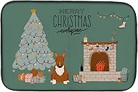 Vista 399 de Caroline's Treasures CK7824DDM - Tapete absorbente para secado de platos con diseño de bulldog inglés, rojo y blanco, para encimera de cocina, 14 x