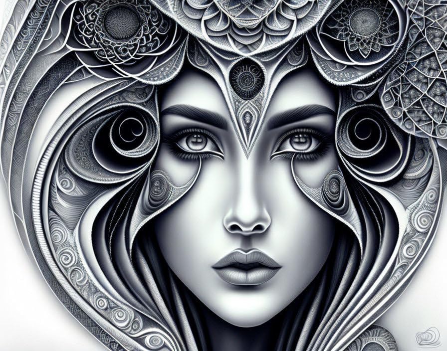 Dessin au crayon visage féminin poster sur toile pour salon moderne