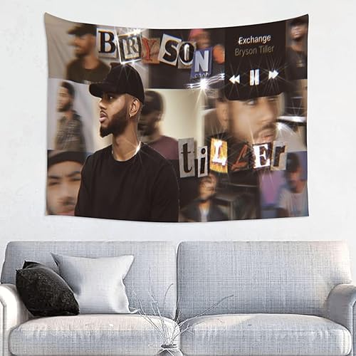 NEWCREATEES Tapices Bryson Rapper Tiller de 29 x 37 pulgadas para colgar en la pared, tapiz artístico para dormitorio, dormitorio, sala de estar,