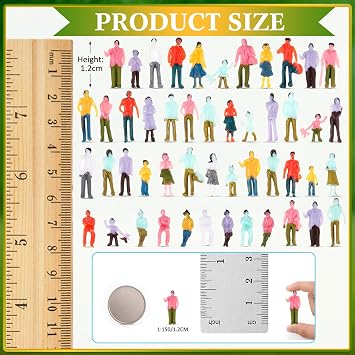 Namalu 30 Pcs Mini People Figurines 1: 150 Scale 0.47 Inch N scale