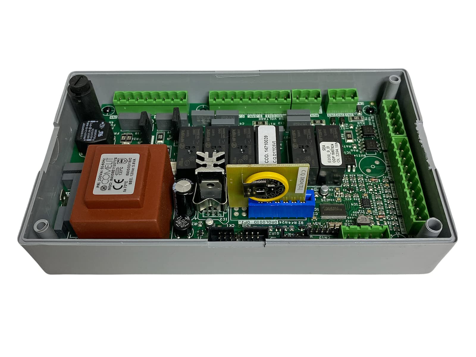 eRicambi, Scheda di Controllo MICRONOVA E038_9 per Stufe a Pellet, Sonda Fino a 600°C, Predisposta per Encoder, Connettore RS232 per Collegamento al PC