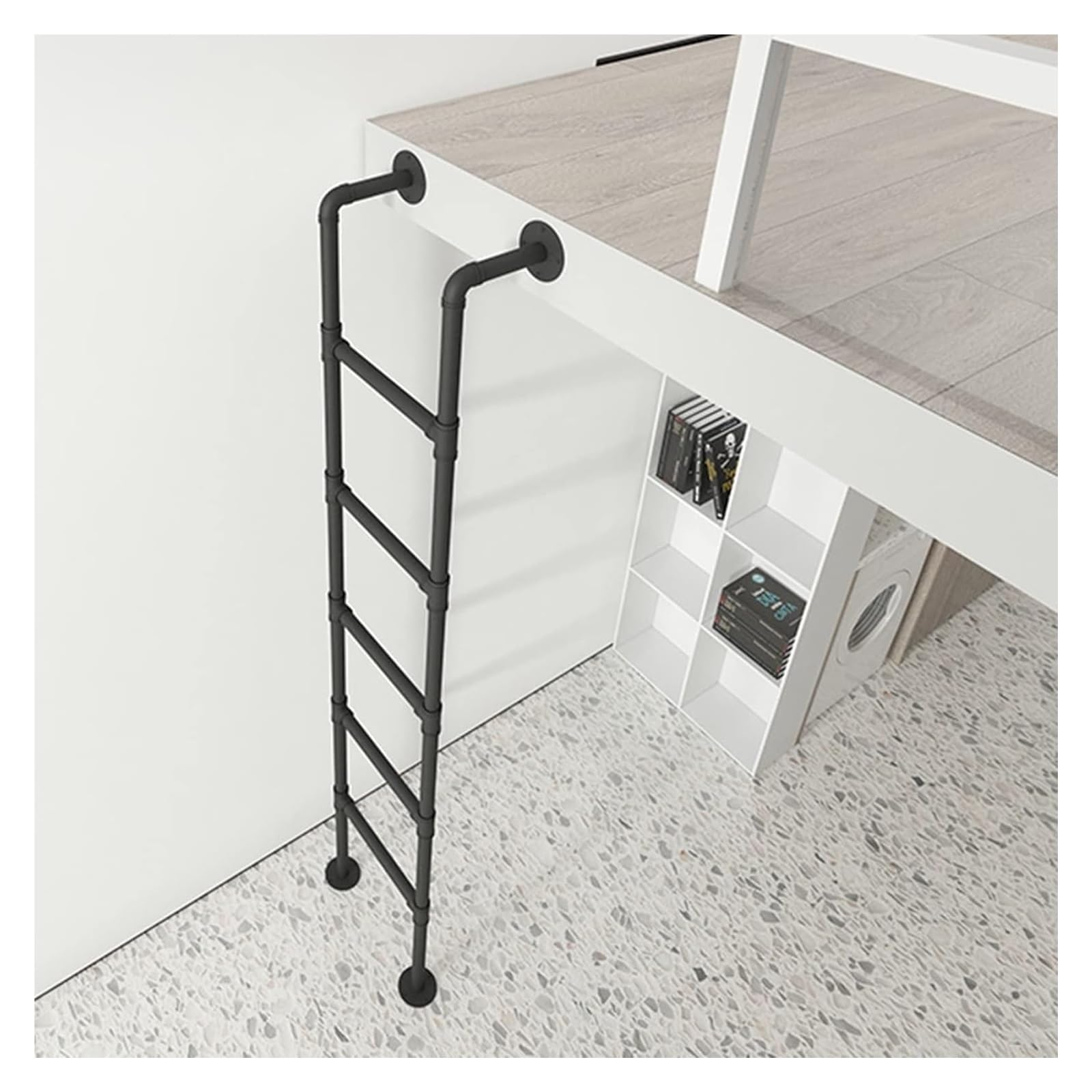 Escalera de literas de Alta Resistencia de 165,1 cm para Adultos y Personas Mayores: solución Ideal para Subir a autocaravanas, remolques, altillos y sótanos. Accesorio de Salida de emergenc