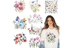 Enchanting Floral Iron-On Transfers: Embellish Garments and Crafts