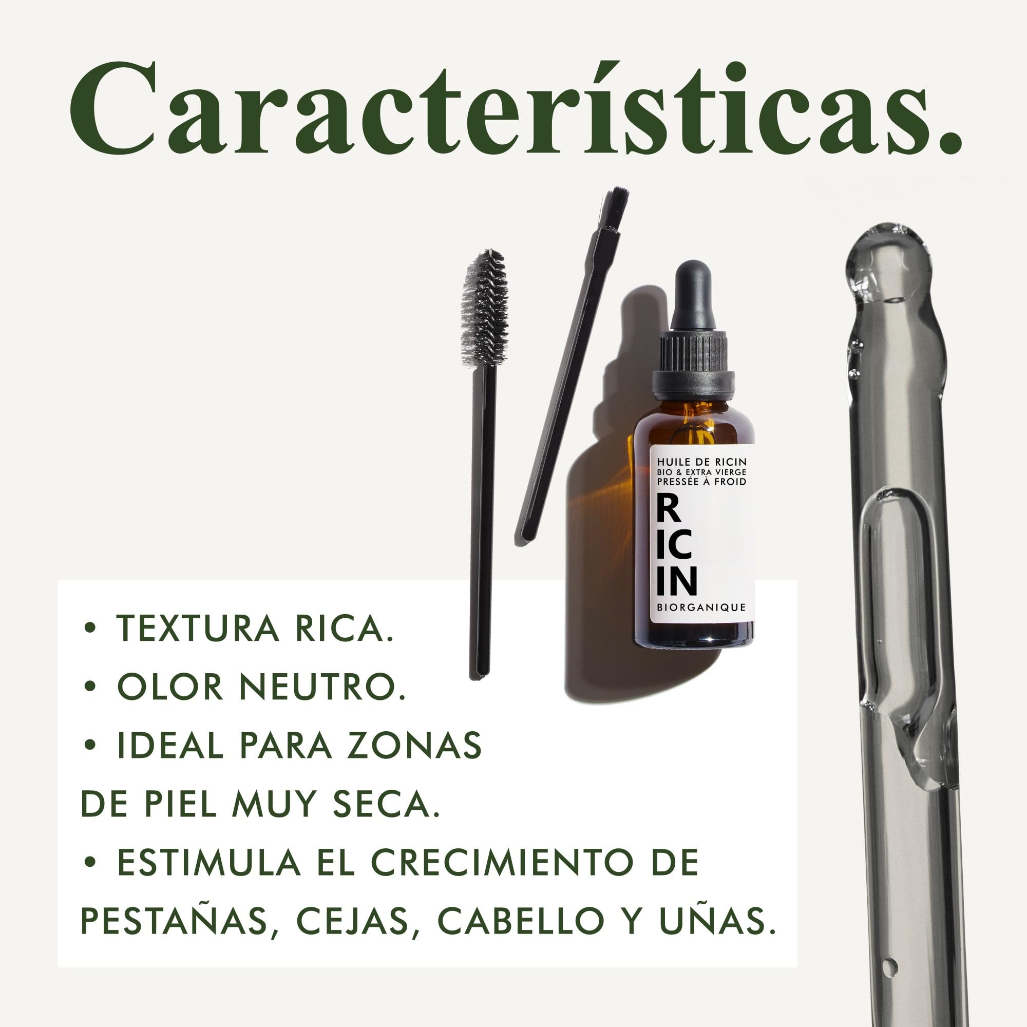 Aceite de Ricino BIO 100% Puro Prensado en Frío 100 ml Vegano Botella de Vidrio