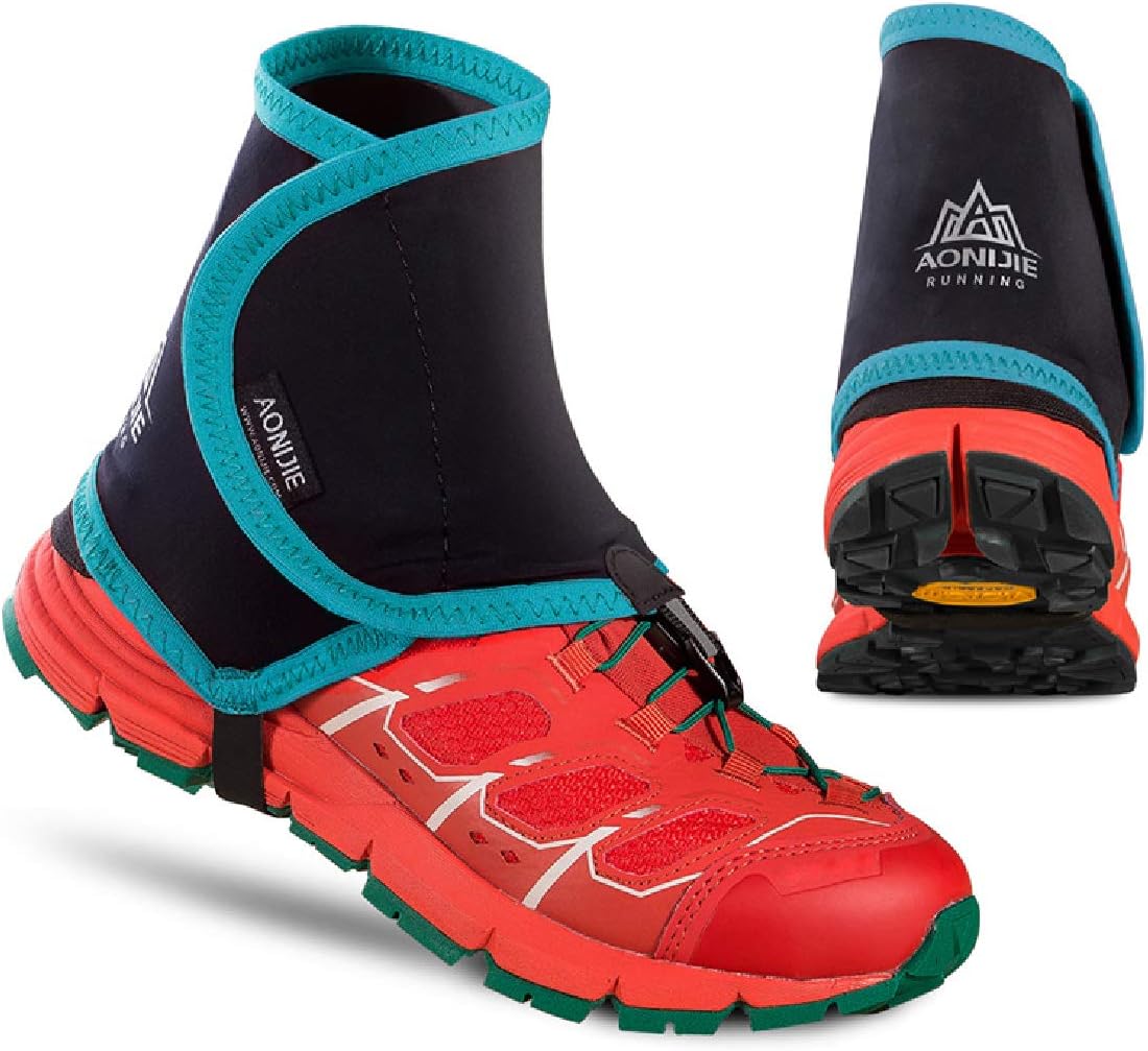 Azarxis Low Trail Gaiters Shoe Covers Wrapid Gators for Men & Women & Youth Running Hiking Climbing (Green & Black) : Sports & Outdoors