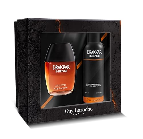 PARFUMS GUY LAROCHE Colonia intensa y desodorante para hombres  Mezcla de fragancia masculina de vainilla, bergamota, romero, salvia clara, pachulí