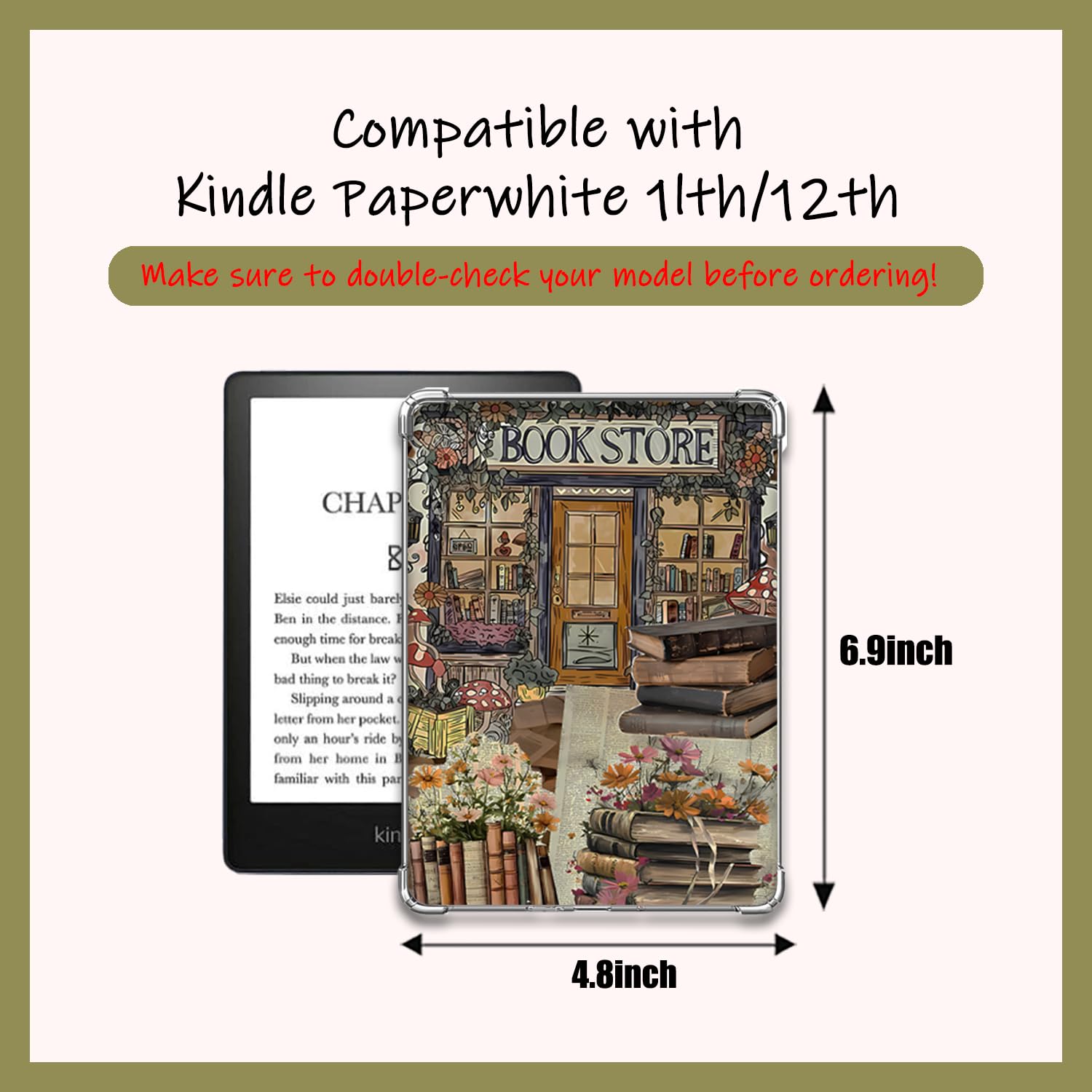 6 inserti in cartoncino per e-reader e 2 ciondoli antipolvere, 1 set di ciondoli per catena, 17,3 x 12,2 cm, accessori per carta bianca dall'11° al 12°, regalo per gli amanti dei libri