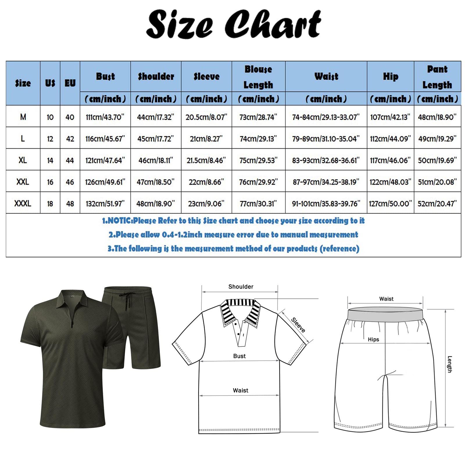 Zweiteiler Herren Sommer Kurz Sport Klamotten Sommer Outfit Sommer Casual Polo Hemd Set Hemd mit Shorts Kurzarm Hawaii Trainingsanzug T-Shirt und Shorts Set Strick Männer