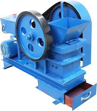 Jaw Crusher Small Jaw Crushing Machine Rock Stone Crush Machine Electric Shatter Machine with Drawer Type Outlet 220V 2.2KW