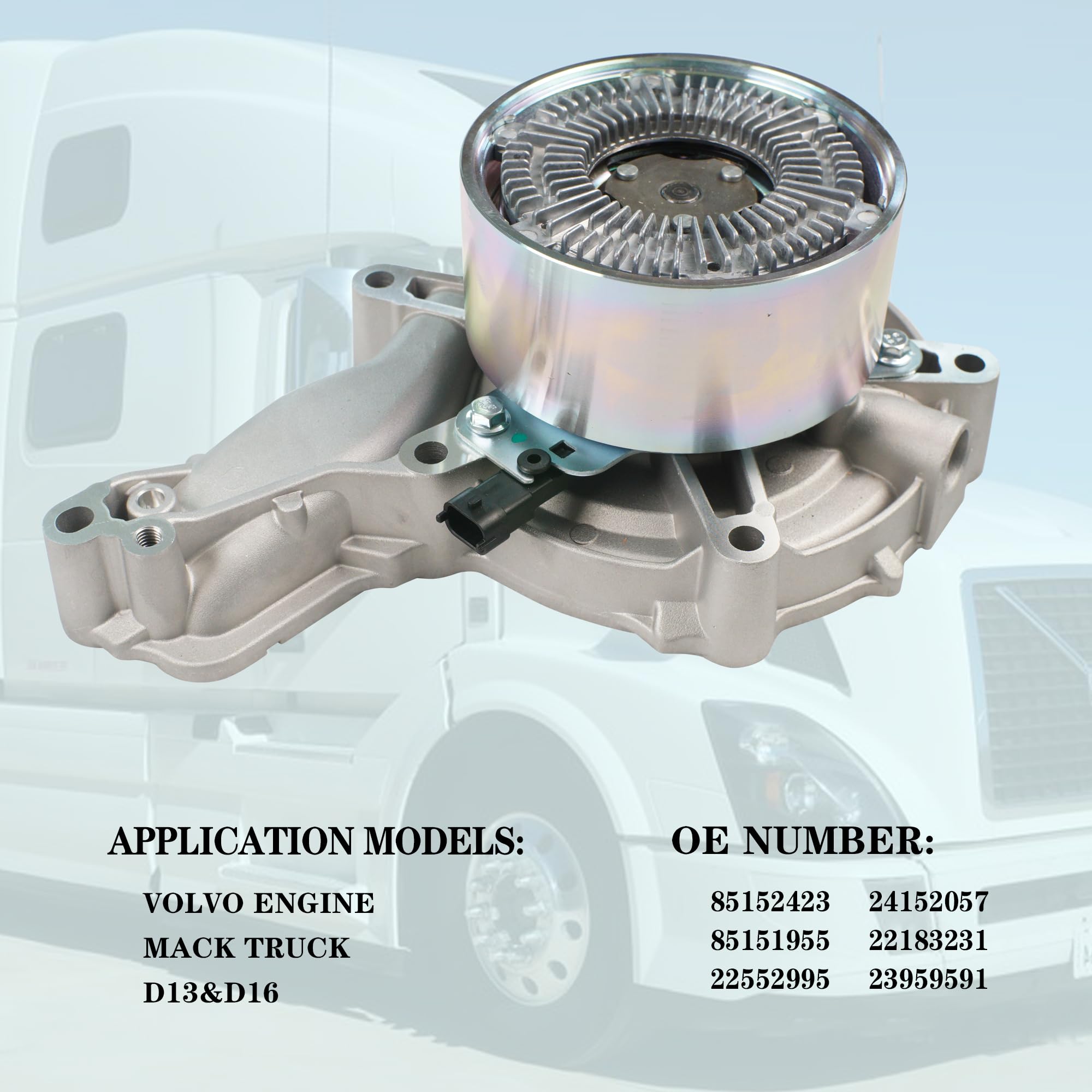 Amazon.com: For Volvo D13 D16 Water Pump OEM 24152057 85151955  