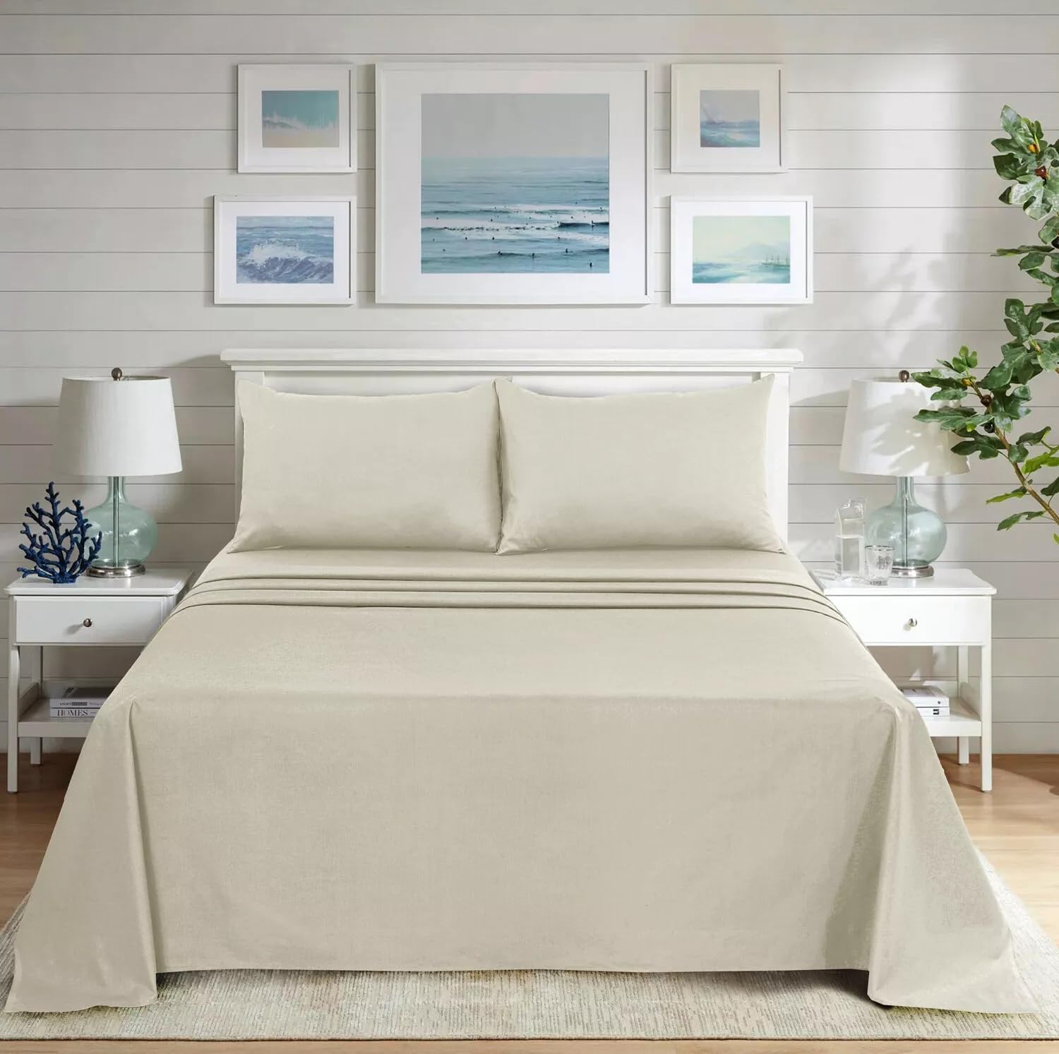 Black Horse Flat Sheet - Poly Cotton Easy Care Soft Brushed Microfibre Fabric - Wrinkle, Shrinkage and Fade Resistant | Hotel Quality Bedding Sheet- Mocha