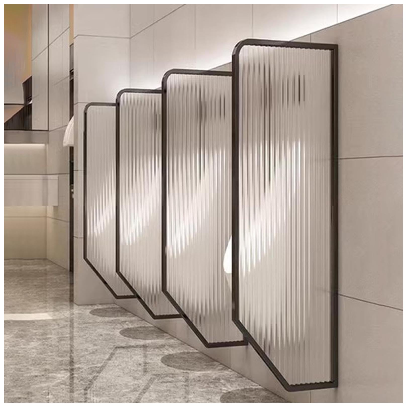 Cloison de séparation pour urinoir haut de gamme avec verre trempé design