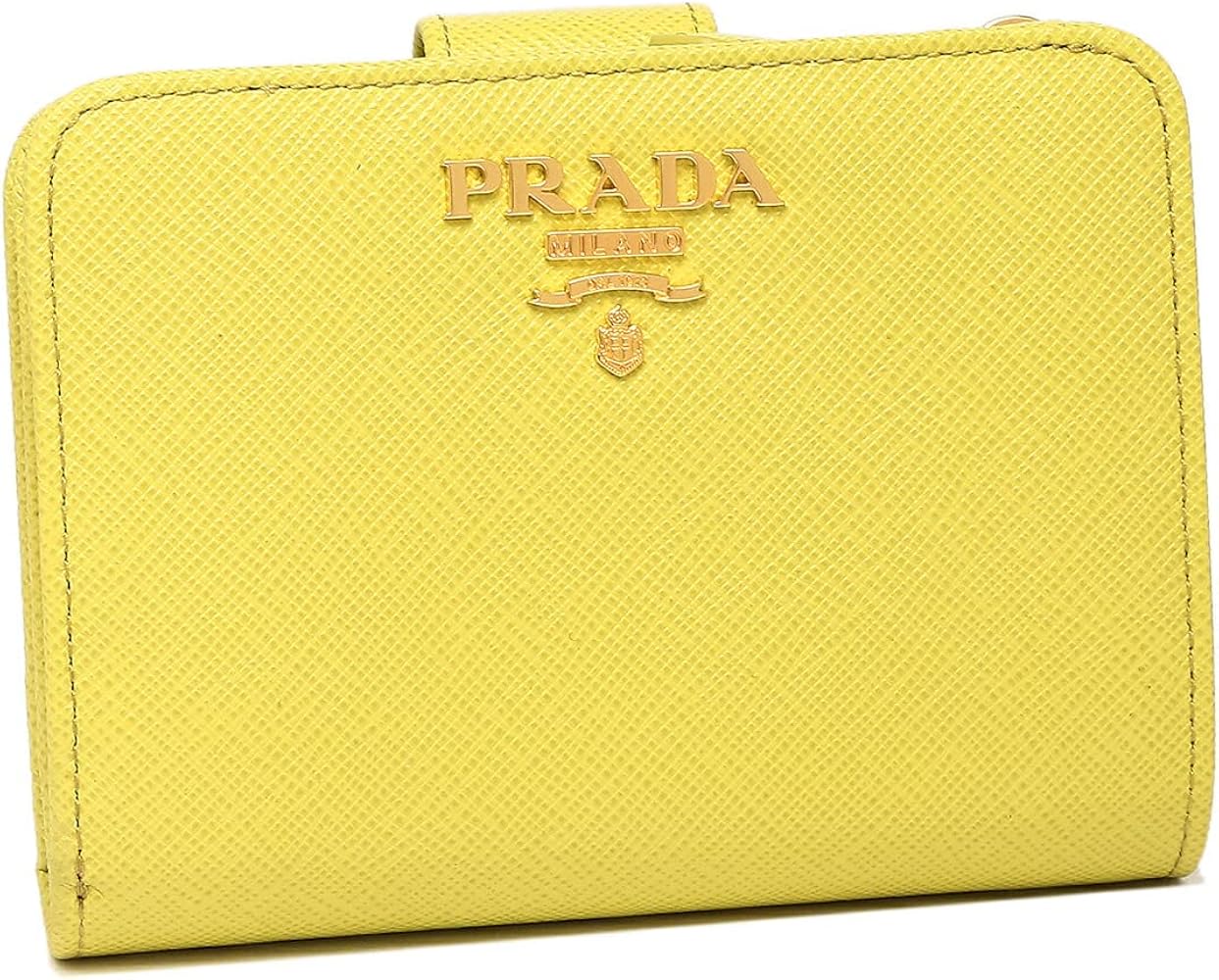 Amazon | [Prada] [プラダ] 二つ折り財布 サフィアーノメタルオロ S