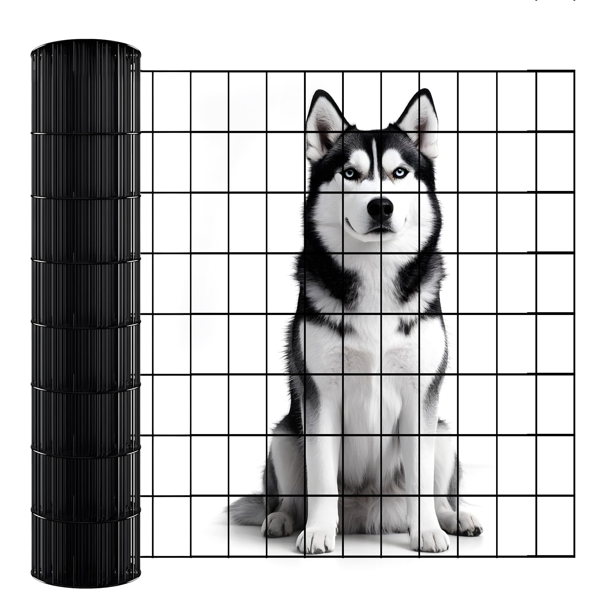 ARIFARO Garden Fencing Roll, 60cm x 15.2m PVC Coated Welded Wire Mesh