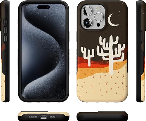 Vista 202 de Casely Funda para iPhone 15 Pro Jardín Secreto Flores mixtas Funda atrevida Compatible con MagSafe y botón de acción Jardín Secreto Floral