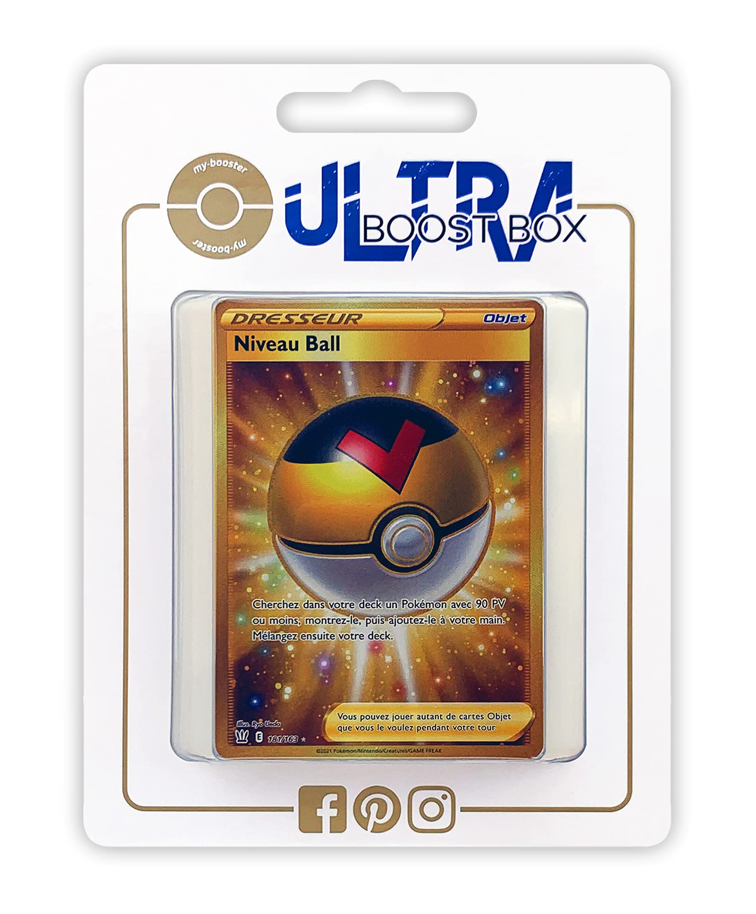 Level Ball 181/163 Gold Secret Trainer – Ultraboost X Sword & Shield 5  Battle Styles – Box of 10 French Pokémon Cards : Amazon.com.be: Toys